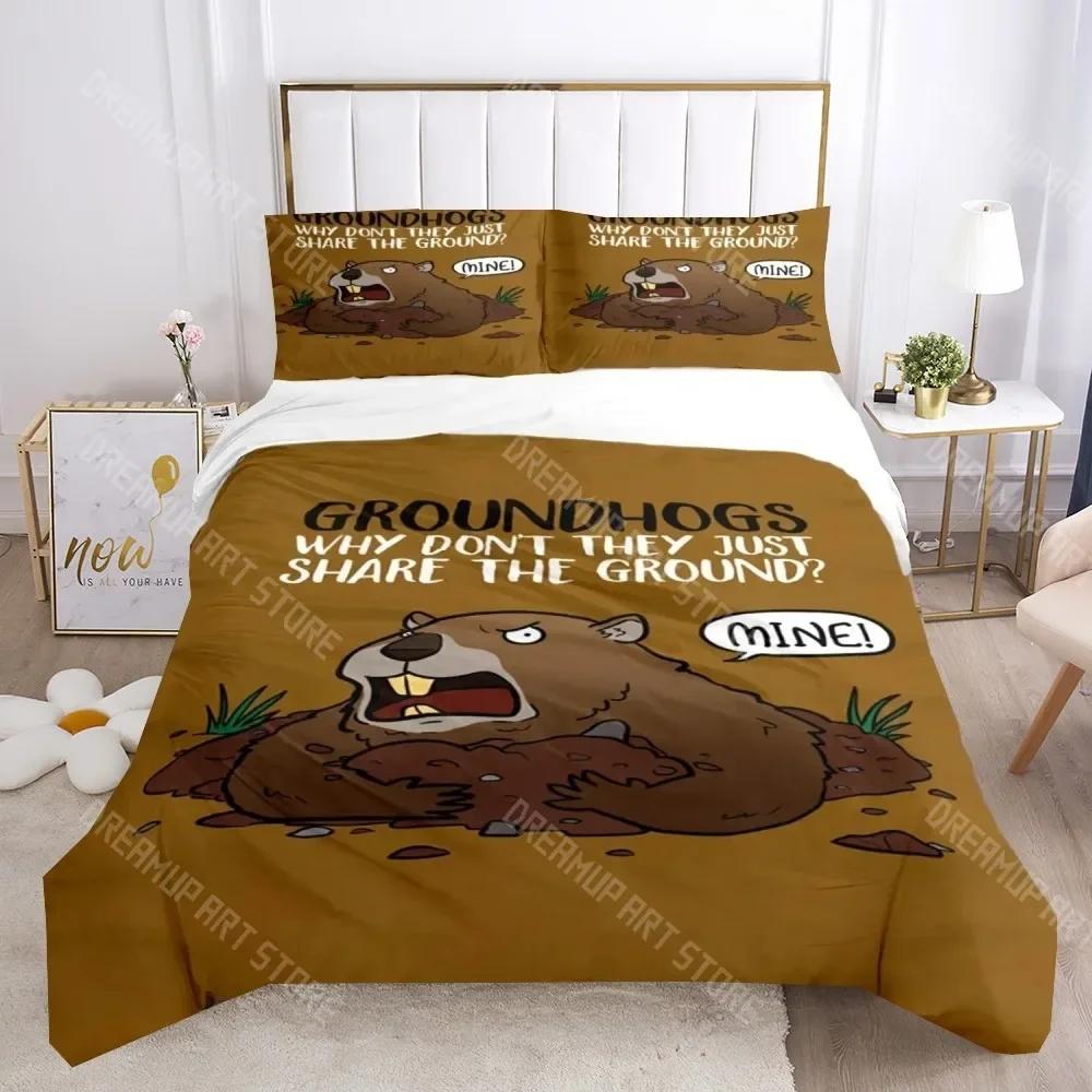 

3D Print Funny Capybara Anime Duvet Cover Kawaii Animals Bedding Set Soft Quilt Cover Full Size For Boy Teens Bedroom Decoration EU Single 90x200cm