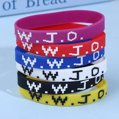 1Pcs Wwjd Rubber Bracelets Colorful What Would Jesus Do Silicone Wristbands For Men Women Party Favors Christian Jesus Wwjd