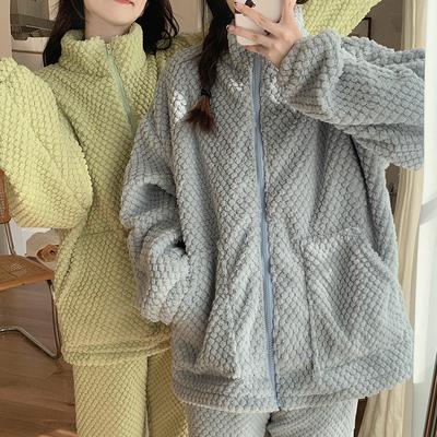Damen Pyjama Frauen Winter Pyjama Set Fleece Pyjamas Nachtwäsche Dicken Warmen Samt Weibliche Homewear Anzug Nette Süße Pijama