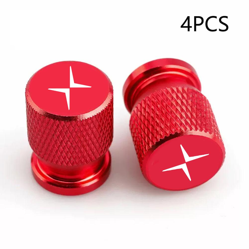 4pcs 4Pcs Car Emblem Tire Valve Covers Dust Caps Wheel Tire Valve Caps Covers for Volvo Polestar 2 Polestar 3