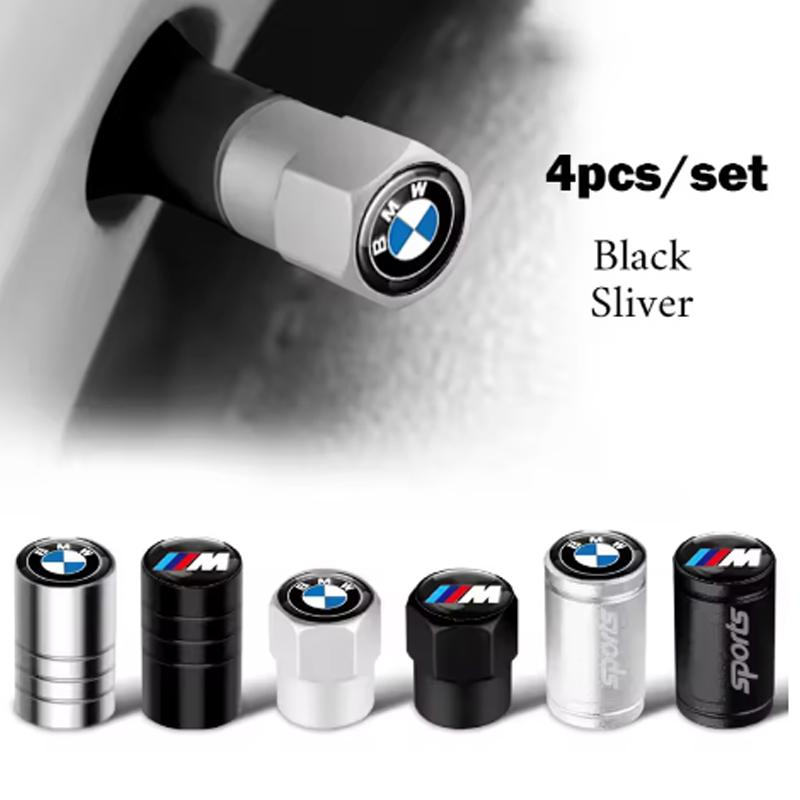 KYLZ4 4PCS Metal Car Wheel Tire Valve Air Stem Cap For BMW M Performance M3 M5 M6 F01 F30 E39 F20 E87 E92 G30 X5 G20 X1 X2 X3E60 F10 Q