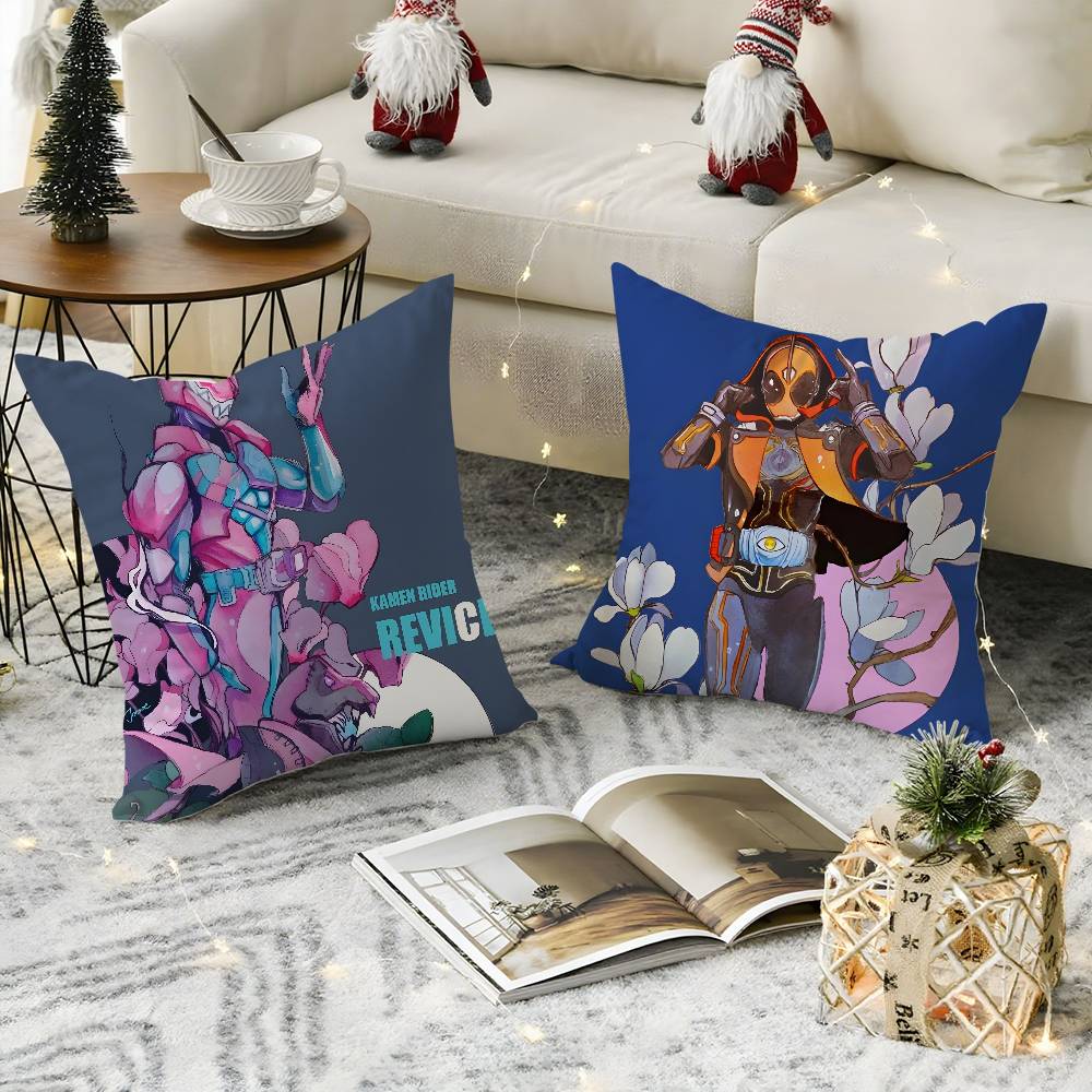 Hot-blooded Anime K-Kamen RiderS Pillow Case Soft Plush Fabric Double Sided Print Decorative Home Living Room Gift Cushion Cover