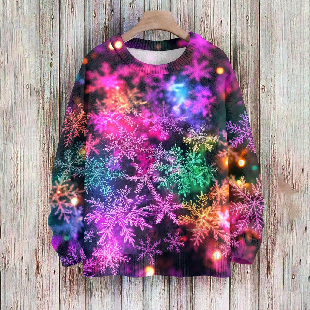 Suéteres de Natal para mulheres, suéter de malha, camisa fofa, outono, gola redonda, pulôver, tops