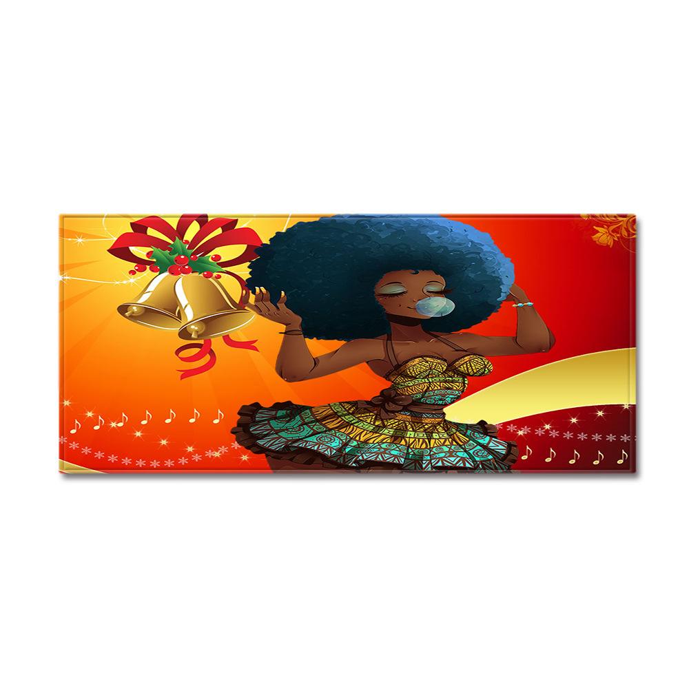 African Women'S Theme Carpet Long Floor Mat Doormat