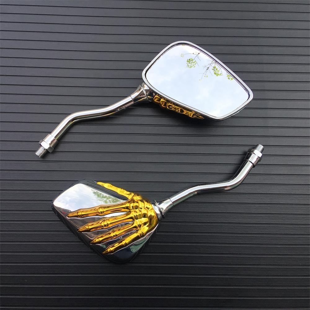 1 Pair Motorcycle Skull Hand Rearveiw Mirrors For Suzuki Boulevard M109R M50 M90 M95 C109R C50 C90 Marauder VZ 800