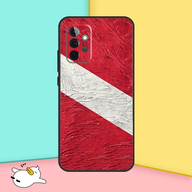 Diver Down Diving Flag Case For Samsung Galaxy A36 A56 A16 A33 A13 A23 A52 A32 A12 A54 A34 A14 A53 A15 A35 A55 A17