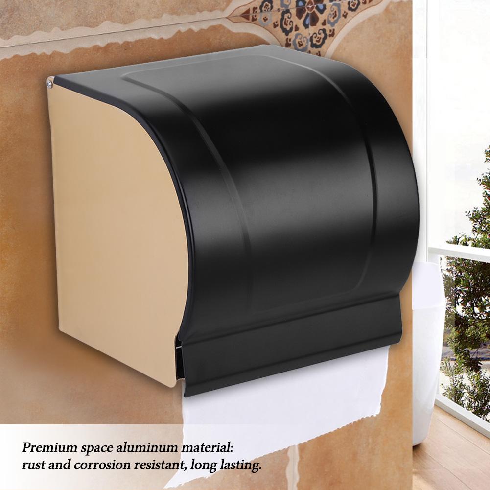 

Wall Mounted Space Aluminum Toilet Roll Paper Towel Rack Holder Tissue Box Bathroom Accessory
