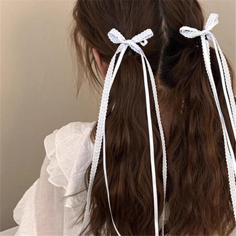 French Style Ribbon Hairpin Hair Ribbon Bow Clip Elegant Barrettes for Women Suitable for Everyday Use