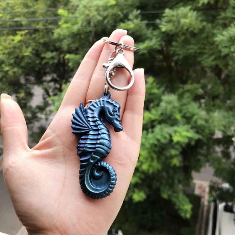 Ornamenti Cavalluccio Marino di Natale Colata in Resina Stampo in Silicone Portachiavi da Donna Ciondolo Decorativo Stampo per Gioielli per Artigianato Fai-da-te