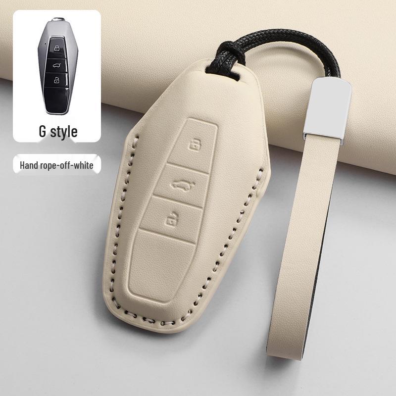 Chery iCAR Key Case for 03/3T/v23 Models, Rice White Shell Buckle Bag, Fashionable Cross-Border Design