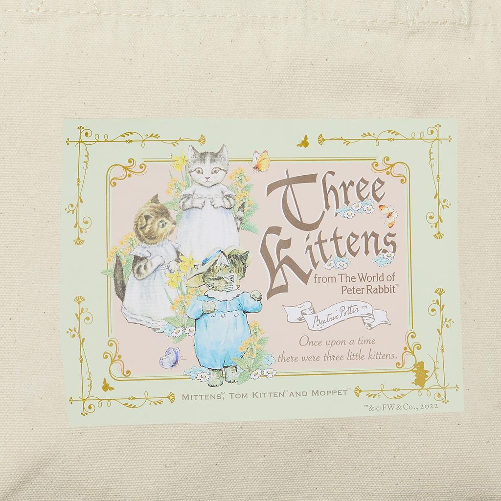 PETER RABBIT(TM) Lunch Bag, Lightweight, Bento-Sized, Cute Canvas Cat Design, 2211-0632-000, Off-White