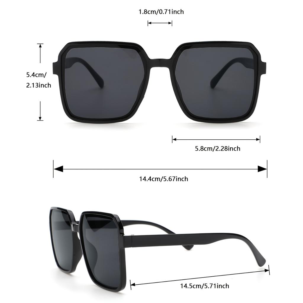 6PCS Cat Eye Square Frame Fashion Y2K Women Sunglasses For Daily Travel Outdoor Clothing Accessories.