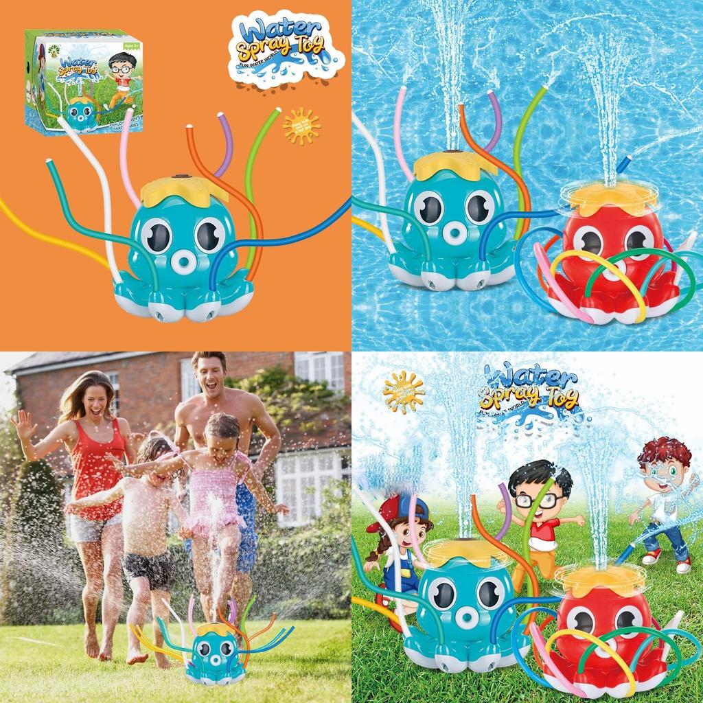 Colorful Outdoor Water Play Toy Sprinkler Octopus For Fun And Engagement In Backyard
