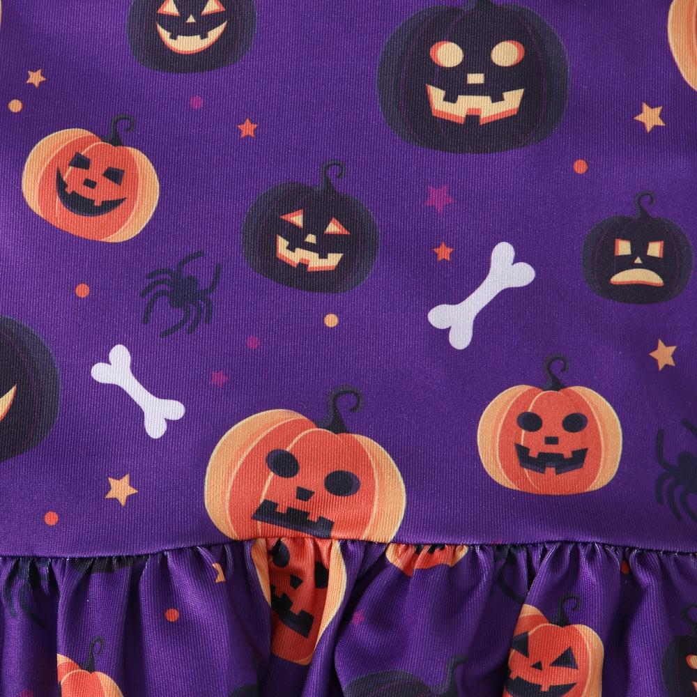 Halloween Pumpkin Skull Bat Cat Baby Kids Spaghetti Straps Romper Jumpsuit Children Clothes for 1-6 Years