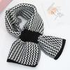 Autumn and Winter Short Plaid Cross Lazy Scarf Female Korean Style Student Girl Knitted Warm Scarf Halter Neck