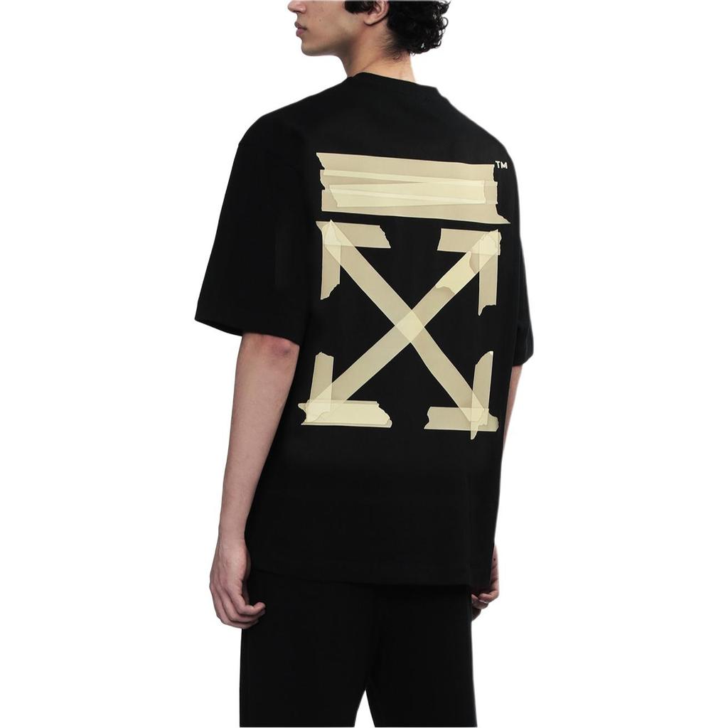 Off-White Bronzing arrow printing Unisex Black OMAA038G20JER0021048