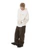 Openyard(Oy) Logo Crochet Hoodie Zip Up - Ivory