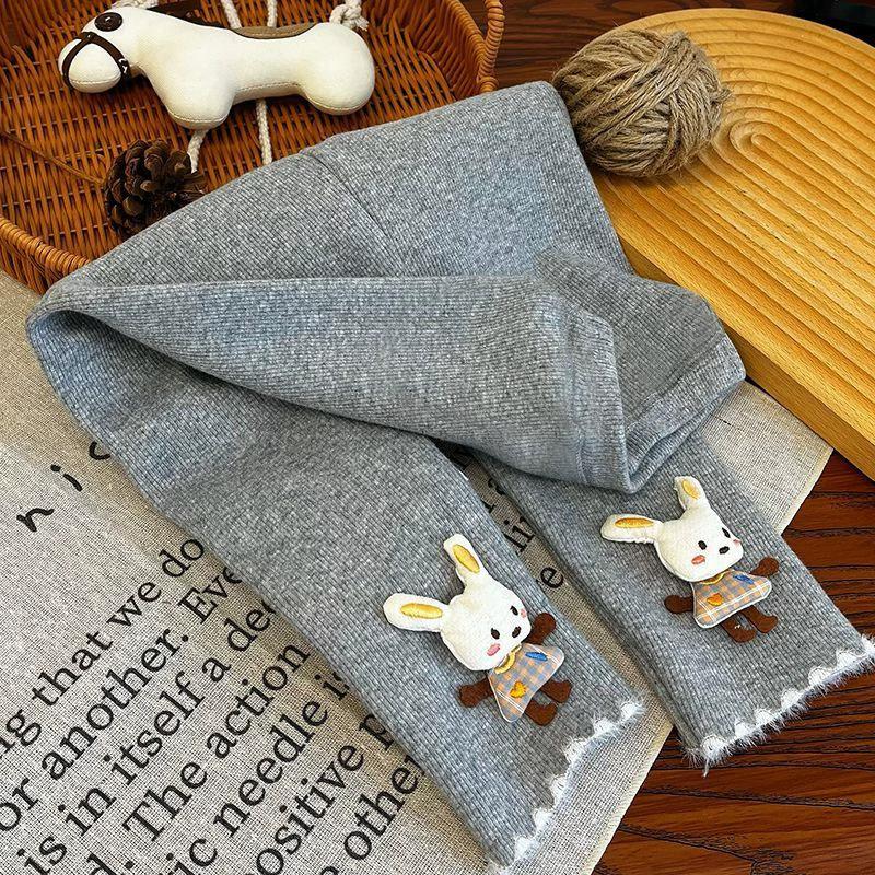 

Детские леггинсы на флисовой подкладке для девочек, новая осенняя модель, утолщенные зимние брюки для малышей для сохранения тепла 90 светло-серый