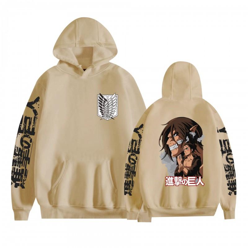 Attack On Titan Anime Hoodie Loose Fit Teens Adults Long Sleeve