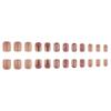 24 Pcs Press On Nail With White Flower Heart Design False Nail Manicure For Elegant And Stylish Look In Any Occasion