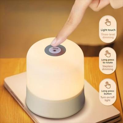 Creative Touch Screen LED Night Light Bedroom Decor Soft Light Touch Night Lamp Gift USB Rechargeable Table Lamp Bedroom
