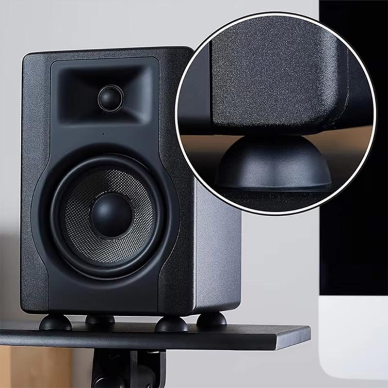 HIFI Sound Speaker Stand Hemispheres Amplifiers Shock Absorbers Feet Pad Vibration Stand Ebony Anti-shock Selfadhesive