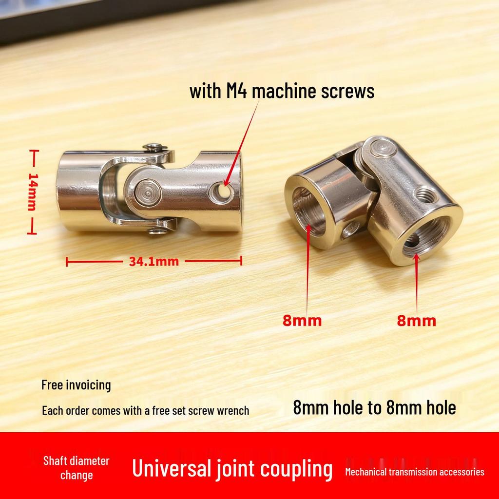 Metal Universal Joint Cross Coupling 2345-6810mm for Steering Gear Motor