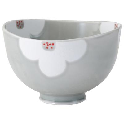 Hasami Ware Ladle Capacity Microwave Dishwasher 25373 Bowl, Approx. 350ml, Botanica, Grey, Safe, Safe,