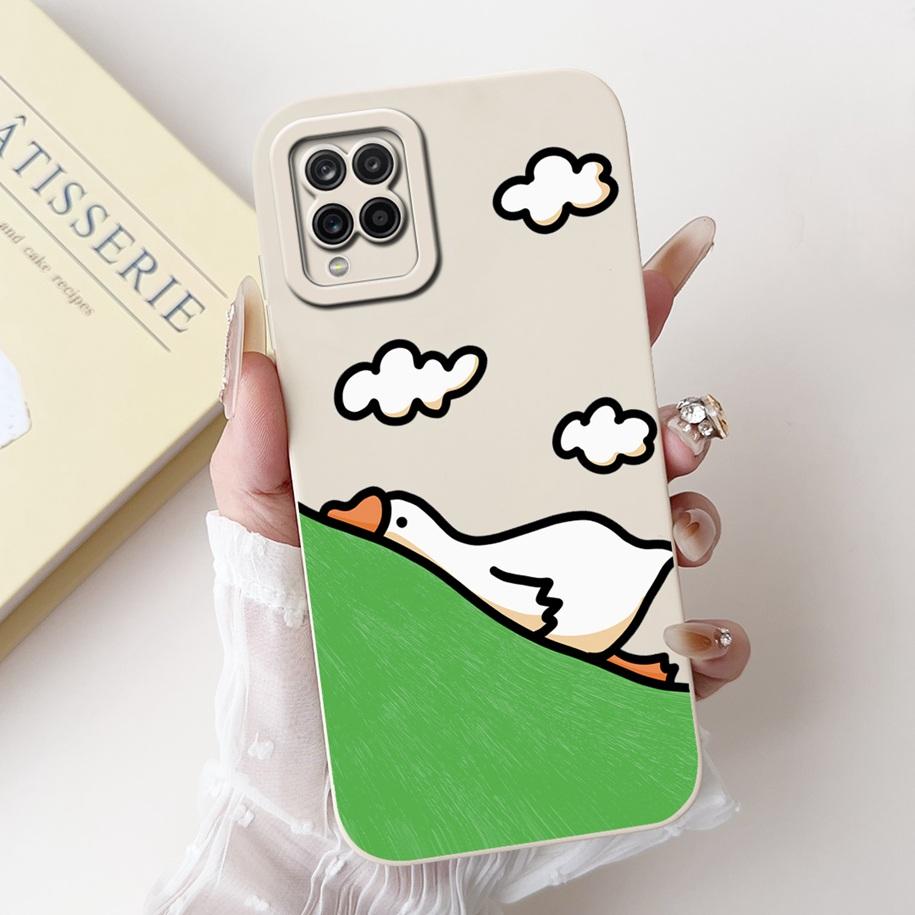 For Samsung Galaxy A12 Case SM-A125F Camera Protection Cover Cute Cartoon TPU Phone Case For Samsung M12 F12 SM-M125F A 12 Funda