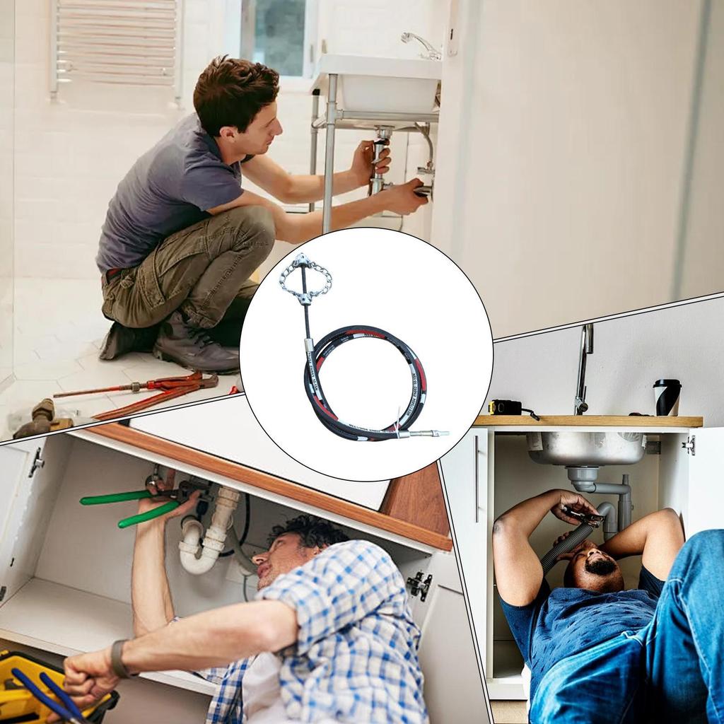 Flexwellen-Kanalreiniger-Entkalkungsrohrleitungsblöcke Bohrer Werkzeuge Mehrzweck-Dreh-Entkalkungskette Für Garten Toilette Außenbereich