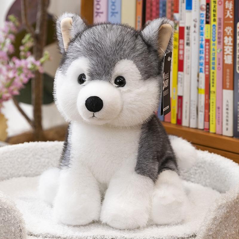 Sitting simulation puppy west highland obedient plush toy doll husky doll grab machine doll gift