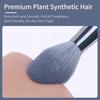 ENZO KEN Blue Glitter Makeup Brush Set with Travel Vegan Face and Eyeshadow Brush Set with Hourglass Resin Colorful Contour Blending Brush Kit Bag,