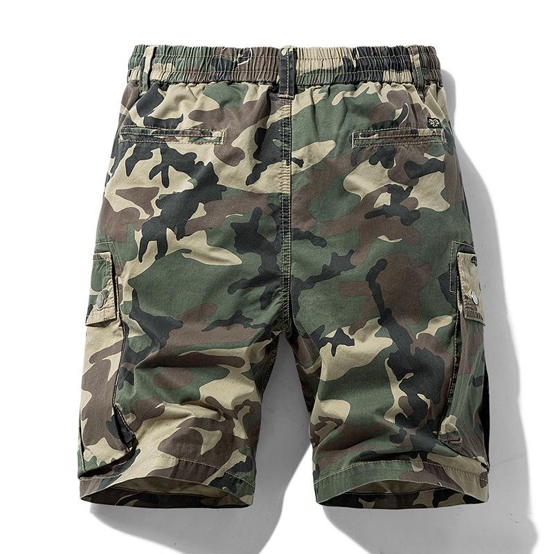 Men's Summer Camouflage Multi-Pocket Retro Workwear Shorts A079