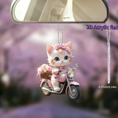 2D flaches Acryl neues Acryl flache Katze Auto Rucksack Handy Anhänger dekorativer Anhänger