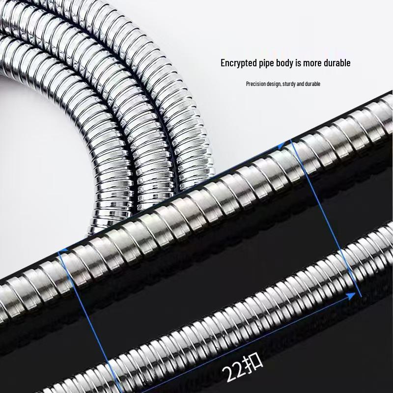 Stainless Steel Universal Shower Head & Hose (1.5m/2m) for Hot and Cold Water, Compatible with Rain Showers and Heaters