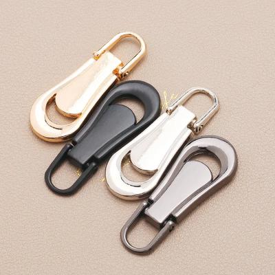 5PCS Zinc Alloy Zipper Pullers Gold/Silver/Black Zipper Puller Replacement Garment Suitcase Bag Zipper Accessories