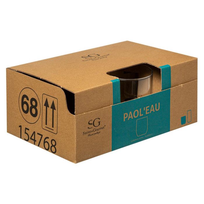 Lot De 6 Gobelets Bas "Paol'eau" 31cl Transparent