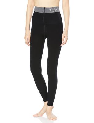 Gunze RIZAP Compression Calorie Sizes Leggings, Burner, Warm, High-Waisted, 10-Length, Women's, Black, M-L