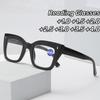 Thick Large Frame Reading Glasses Fashionable Rainbow Color Presbyopia Glasses for Women Anti Blue Light Clear Lens Eyewear