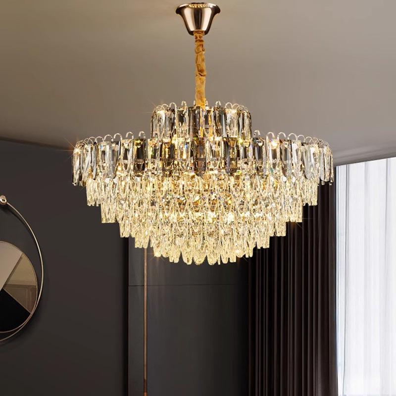 2025 Modern Minimalist Crystal Chandelier for Living and Dining Rooms