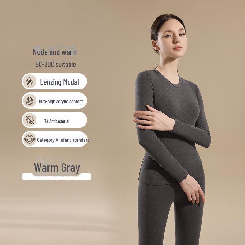 Ultra-Thin Seamless Thermal Base Layer Suit for Women - Autumn & Winter