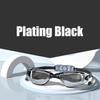 -1.5~-8.0 Adult Myopia Swimming Goggles Waterproof Anti-fog HD Transparent Electroplated Large Frame With Earplugs