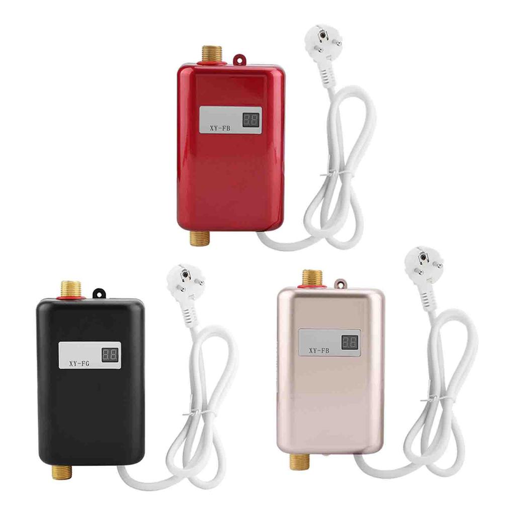 220V 3800W Electric Tankless Water Heater, Instant Hot Water Heater, Mini Water Heater with LCD Display for Home Commercial Use