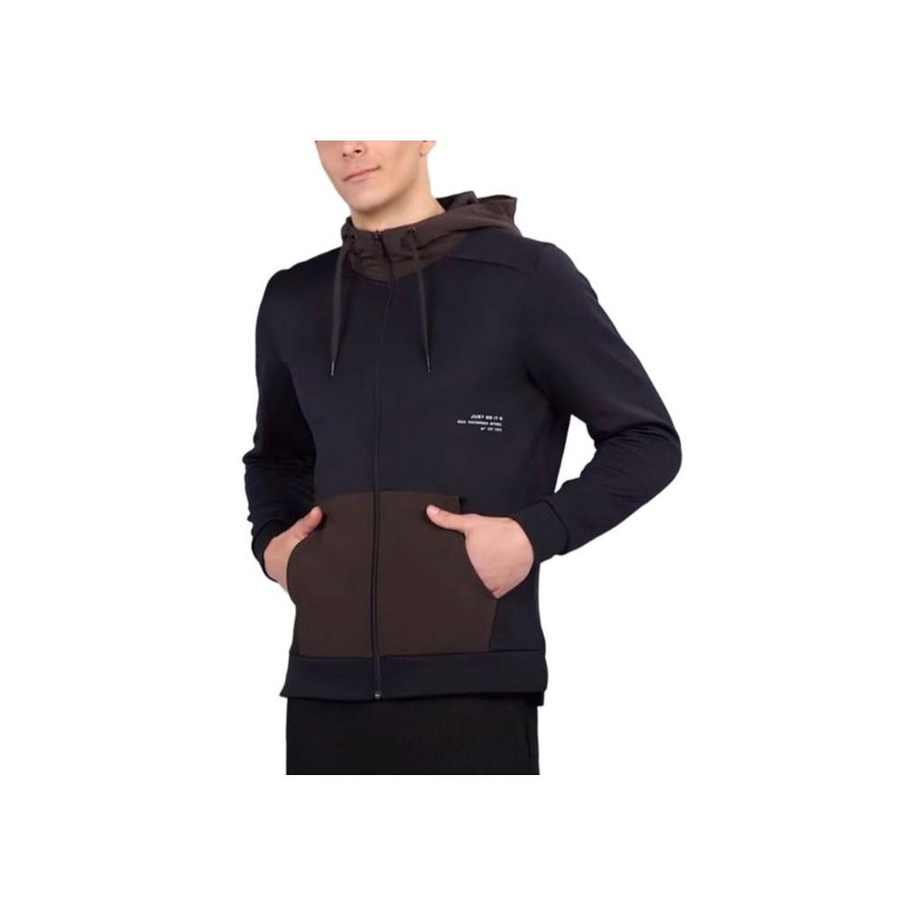 Nike Solid Letter Print Pattern Zip Hoodie Jacket Men Jackets Black DD1965-010