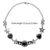 Herz Stern Strass Stein Halskette Kette Süß Cool Schlüsselbein Kette Halskette Schmuck Punk Choker Einzigartiger Anhänger Halskette