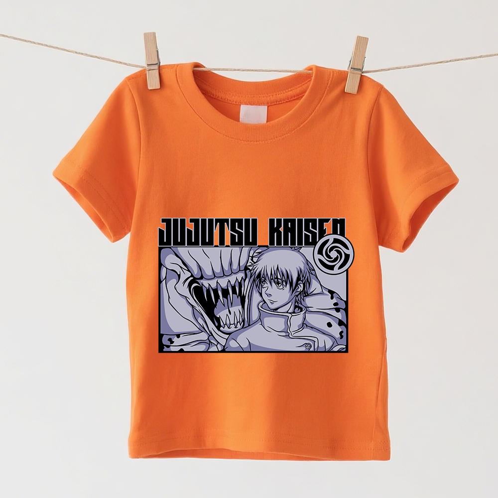 Jujutsu Kaisen Yuta X Rika Anime Print Cotton T Shirt for Boys Girls Kids Summer Casual Short Sleeve Top