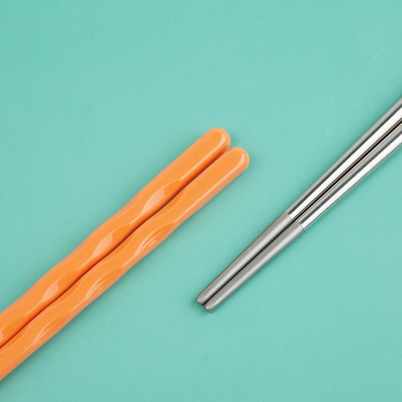 Shuangshihui HJ580 Non-slip Stainless Steel Alloy Chopsticks (5 Pairs)