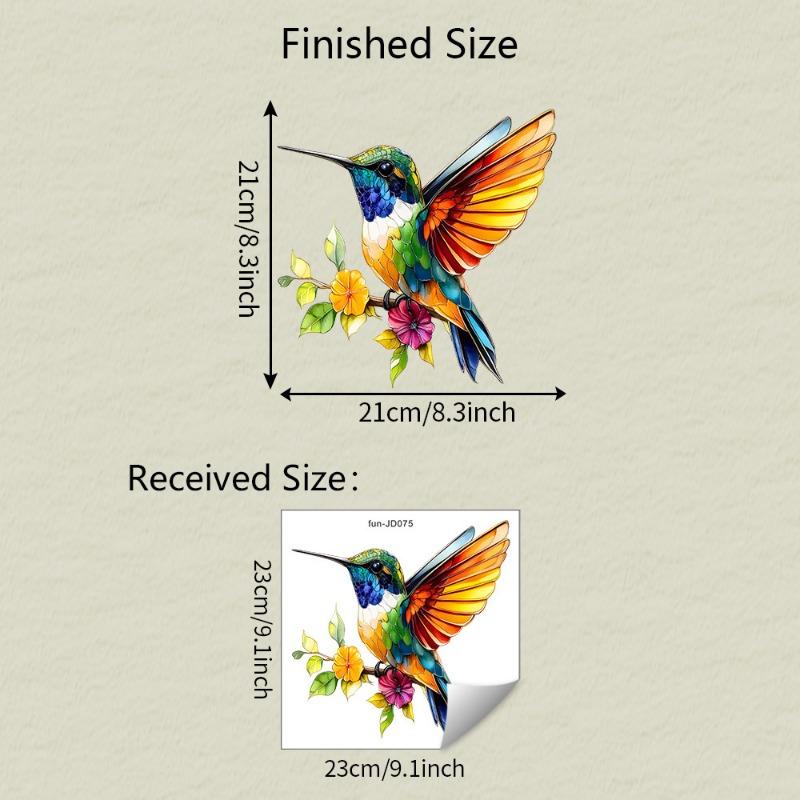 Malovaný pták Domov Balkon Skleněné okno Zkrášlení a Dekorace Elektrostatické UV Samolepky na okno Bez zadního lepidla