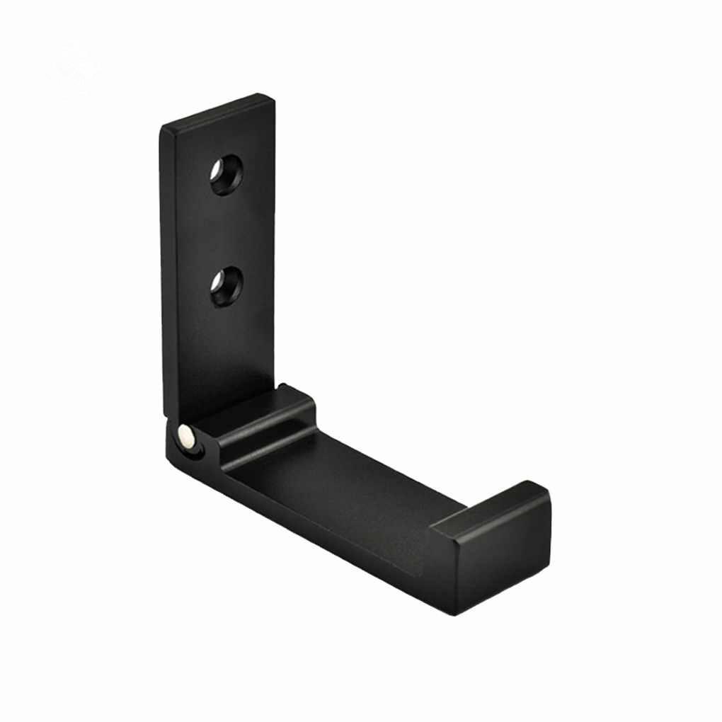 Black Gold Aluminum Folding Wall-Mounted Coat Hook - No-Drill, Invisible, Nail-Free Single Hanger
