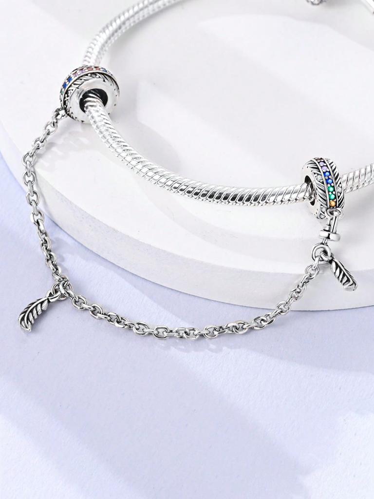 Charms Plata Copper Colors Bear Maple Leaf Safety Chains Beads Pendant For Original Bracelet For Women Diy Jewelry Love Gift